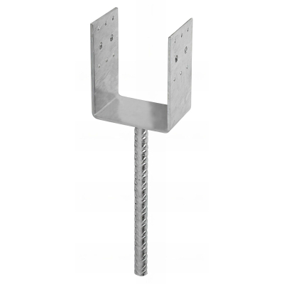 Pied De Poteau À Ancrer Type PAU (B x C x D x ép) 110 x 250 x 20 x 4,0 mm - Alsafix