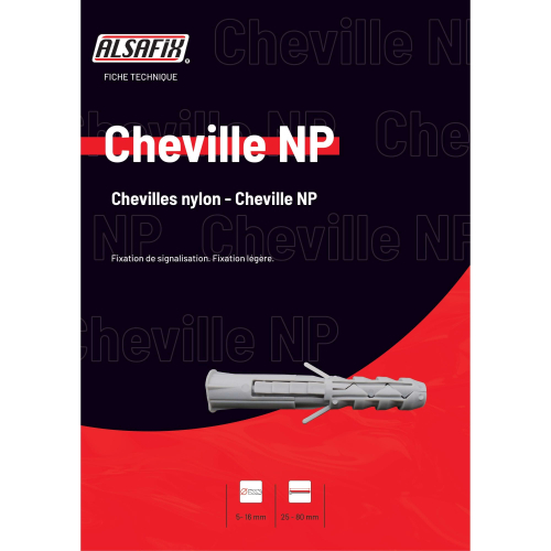 Blister de 25 chevilles Nylon triple expansion NP D. 10 x Lt. 50 mm - CN10050BL - Alsafix
