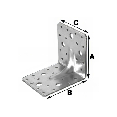 Equerre avec renfort (H x L x l x ép) 170 x 110 x 95 x 3,0 mm - AL-ER17110930 - Alsafix 2