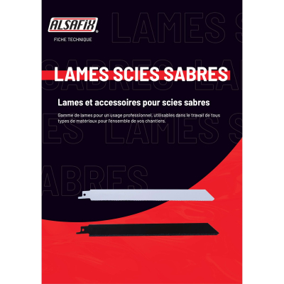 5 lames de scie sabre HCS SZ x Lu. 130 mm x 6TPI - S644D - Bois, composite, PVC - HE24042 - Alsafix