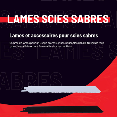 5 lames de scie sabre BI-METAL x Lu. 130 mm - Bois clouté, cuivre, fer, Inox - HE25815 - Alsafix