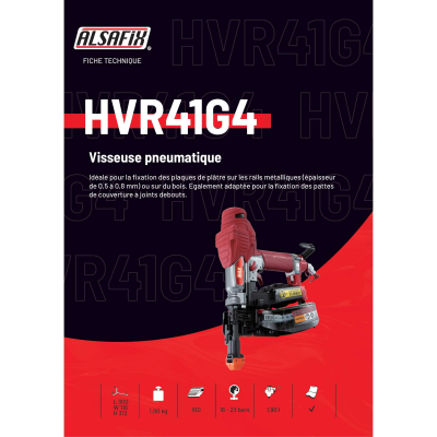 Visseuse pneumatique à vis rouleaux PowerLiteTurbo Driver Spécial plaquiste - HVR41G4 - Alsafix