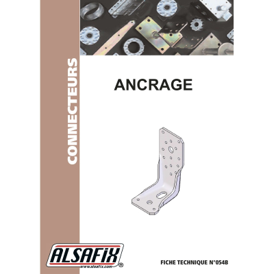 Ancrage de type KR (H x L x l x ép) 135 x 85 x 65 x 4,0 mm - AL-KR6765 - Alsafix