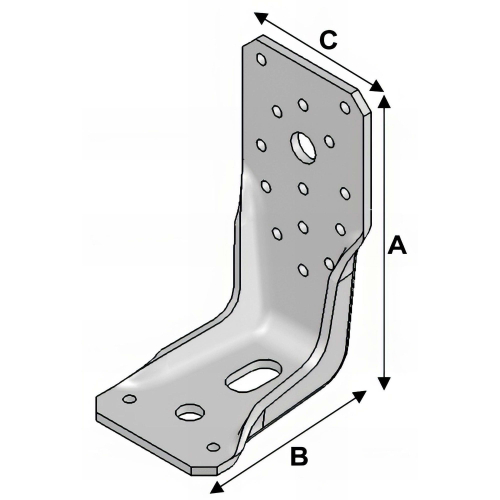 Ancrage de type KR (H x L x l x ép) 285 x 85 x 65 x 4,0 mm - AL-KR6775 - Alsafix