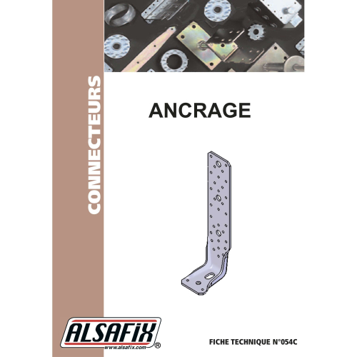 Ancrage de type KR (H x L x l x ép) 285 x 85 x 65 x 4,0 mm - AL-KR6775 - Alsafix