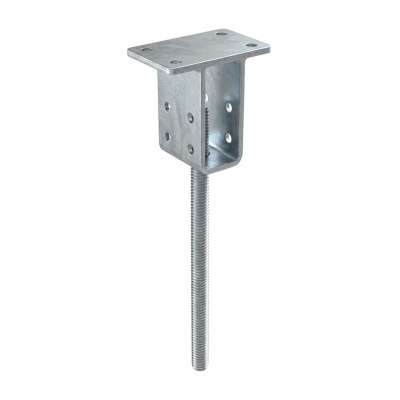 Pied de poteau à ancrer type PAT-20 (A x B x C x D x ép) 80 x 120 x 250 x 20 x 8,0 mm - AL-PAT20 - Alsafix