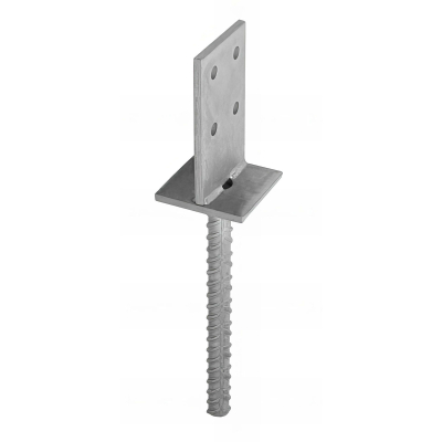 Pied de poteau à ancrer type PAT-20 (A x B x C x D x ép) 80 x 120 x 250 x 20 x 8,0 mm - AL-PAT20 - Alsafix 2