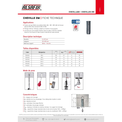 Outil de pose DM-ST-SG pour douille M6 - PO06330 - Alsafix