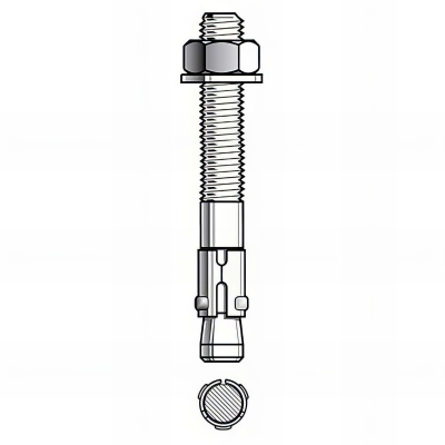 Blister de 5 goujons d'ancrage T D. 16 x LT. 240 mm version zinguée ATE Option 7 - PO07470BL - Alsafix 2