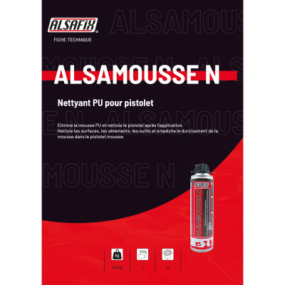 Nettoyant 500 ml pour pistolet TF mousse polyuréthane - PO08142 - Alsafix