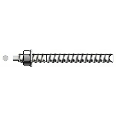 Blister de 5 tiges filetées avec écrou et rondelle STM M16 x Lt. 190 mm - INOX A4 - PO23120BL - Alsafix 2