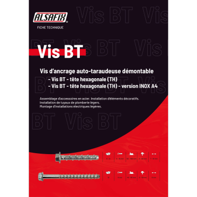 20 vis d'ancrage béton auto-taraudeuse BT D. 12 x Lt. 150 mm - PO27075 - Alsafix