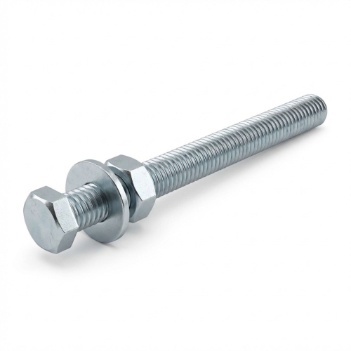 Blister de 5 tiges filetées avec écrou et rondelle STD M16 x Lt. 190 mm - Zingué - PO32160BL - Alsafix