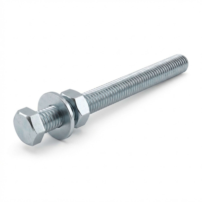 Blister de 5 tiges filetées avec écrou et rondelle STD M16 x Lt. 190 mm - Zingué - PO32160BL - Alsafix