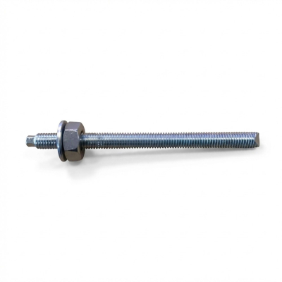 Blister de 5 tiges filetées avec écrou et rondelle STD M20 x Lt. 260 mm - Zingué - PO32190BL - Alsafix