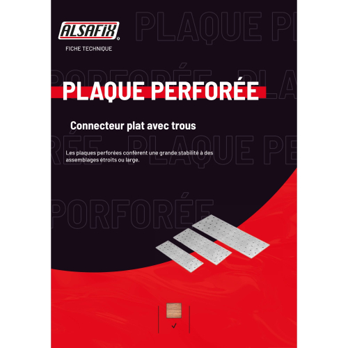Plaque perforée (l x L x ép) 200 x 300 x 2,0 mm - AL-PP200300 - Alsafix