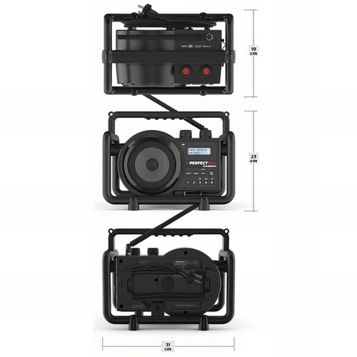 Radio de chantier DABBOX - 7 W - Bluetooth, MP3, Aux in, FM, DAB+ - Perfect Pro