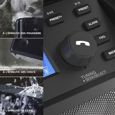 Radio de chantier AUDISSE - 2 x 15 (30) W - Wifi, Bluetooth, MP3, Aux in, FM, USB, DAB+ - Perfect Pro