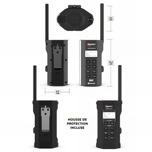 Radio de chantier SOLOWORKER - 2 W - Bluetooth, MP3, Aux in, FM, DAB+ - Perfect Pro