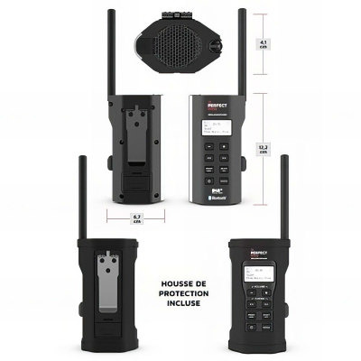 Radio de chantier SOLOWORKER - 2 W - Bluetooth, MP3, Aux in, FM, DAB+ - Perfect Pro