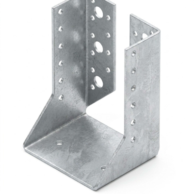 Sabot de charpente à ailes intérieures (P x l x H x ép) 80 x 80 x 120 x 2,0 mm - AL-SI080120 - Alsafix
