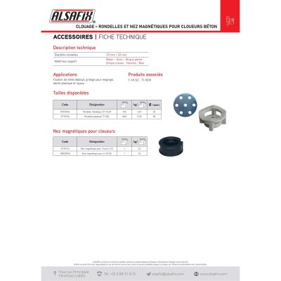 Nez magnétique pour cloueur TRAK-IT C5 - SY70134 Alsafix