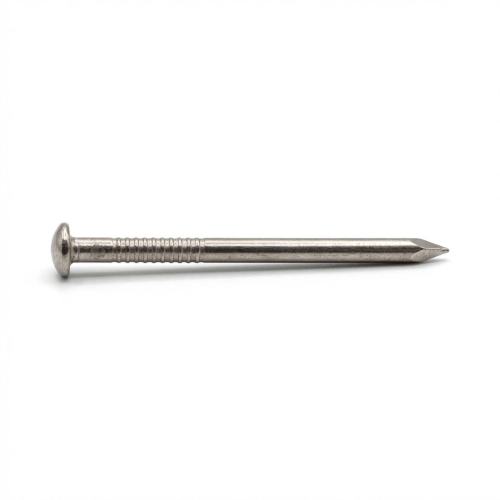 Pointe annelée INOX A4 en vrac tête bombée (TB) 3,5/3,8 x 90 mm - 1 kg - TB350909 Alsafix