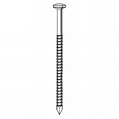Pointe annelée INOX A4 en vrac tête bombée (TB) 3,5/3,8 x 90 mm - 1 kg - TB350909 Alsafix 2