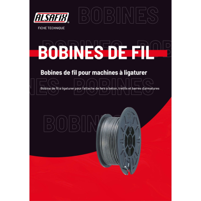 Bobine de fil D. 1,5 mm en acier brut TW1525 pour ligatureuse RB655A - TW90000 - Alsafix