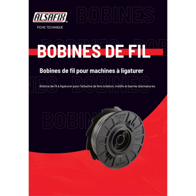 Bobine de fil D. 0,8 mm en acier galva TW898-EG pour ligatureuse RB218 et RB398 - TW90516 - Alsafix