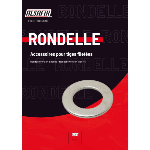 100 Rondelles Acier Zingué Alsafix