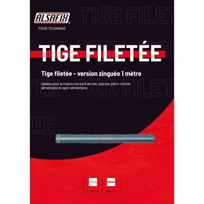 Tige Filetée Zinguée Alsafix Lt. 1000 mm 2