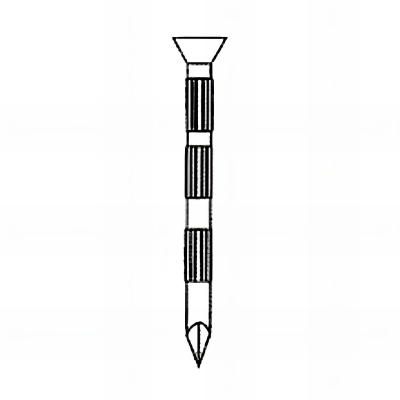 Pointe Béton Tête Conique (TC) Vrac Striée Galvanisée D. 3,5 mm - 1 kg Alsafix 2