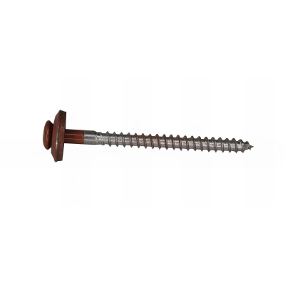 100 Vis À Bois De Ferblanterie VBJ + Joint EDPM D. 4,5 mm x TX20 - Inox A2 Rouge Oxyde - Alsafix
