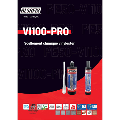 Alsafix Cartouche de Scellement Chimique Vinylester Grise VI100-PRO
