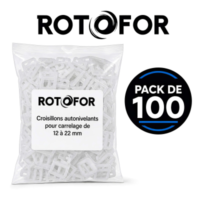 Lot de 100 croisillons XL auto-nivelants pour carreaux de 12 à 22 mm - pro carrelage