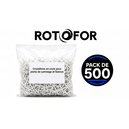 Lot de 500 croisillons en croix pour joints de carrelage et faïence