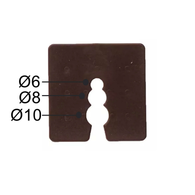 50 cales plastiques brun - épaisseur 4 mm