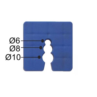 50 cales plastiques bleu - épaisseur 8 mm