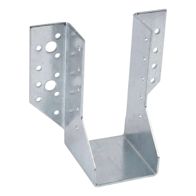 10 Sabots de charpente à ailes extérieures Connecteurs de poutres - Acier galvanisé - Larg 60 x Ht 132 mm - Fabriqué en Europe