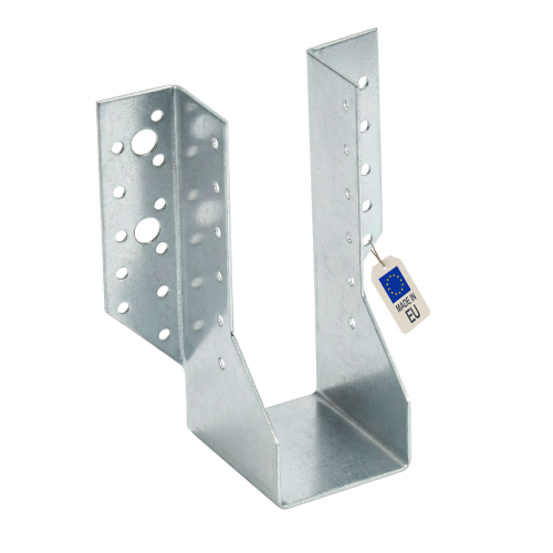 10 Sabots de charpente à ailes extérieures Connecteurs de poutres - Acier galvanisé - Larg 60 x Ht 162 mm - Fabriqué en Europe