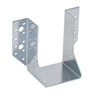 10 Sabots de charpente à ailes extérieures Connecteurs de poutres - Acier galvanisé - Larg 80 x Ht 122 mm - Fabriqué en Europe
