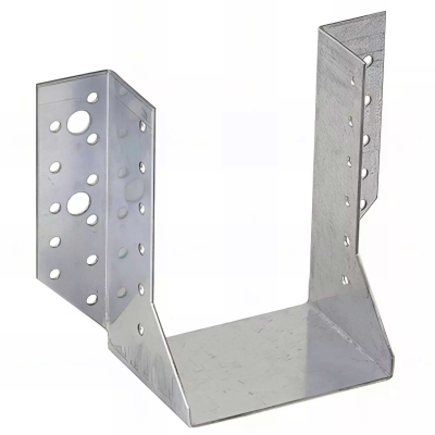10 Sabots de charpente à ailes extérieures Connecteurs de poutres - Acier galvanisé - Larg 100 x Ht 142 mm - Fabriqué en Europe