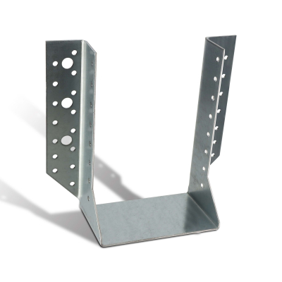 10 Sabots de charpente à ailes extérieures Connecteurs de poutres - Acier galvanisé - Larg 120 x Ht 192 mm - Fabriqué en Europe