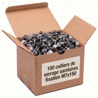100 colliers simples sanitaires - 7x150