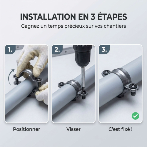 100 colliers simples sanitaires - 7x150