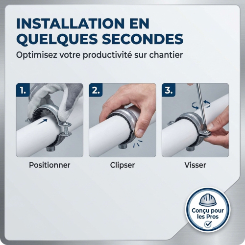 100 Colliers Isophoniques Simples Sanitaire - 7X150