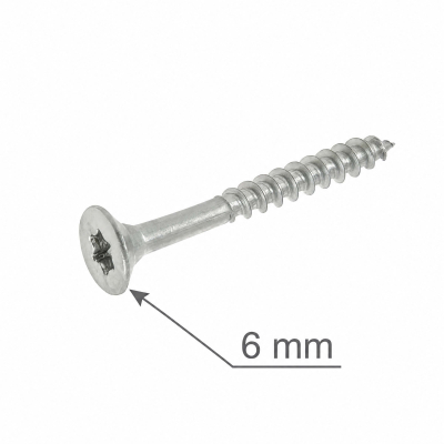 50 vis agglo tête fraisée Torx Inox A4 - Diamètre 6 mm