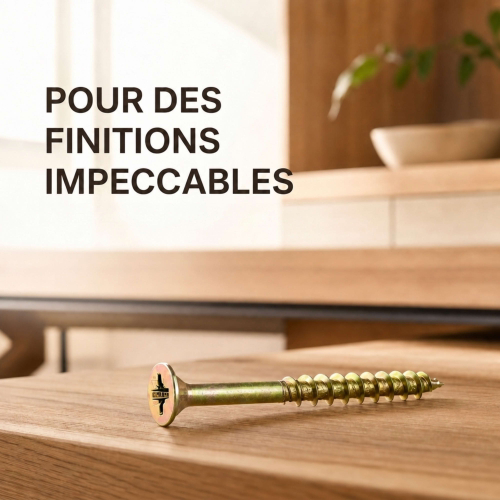 250 vis agglo tête fraisée pozidriv Ailette Cutting filetage partiel - Diamètre 5 mm