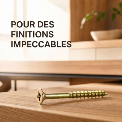 250 vis agglo tête fraisée pozidriv Ailette Cutting filetage partiel - Diamètre 5 mm